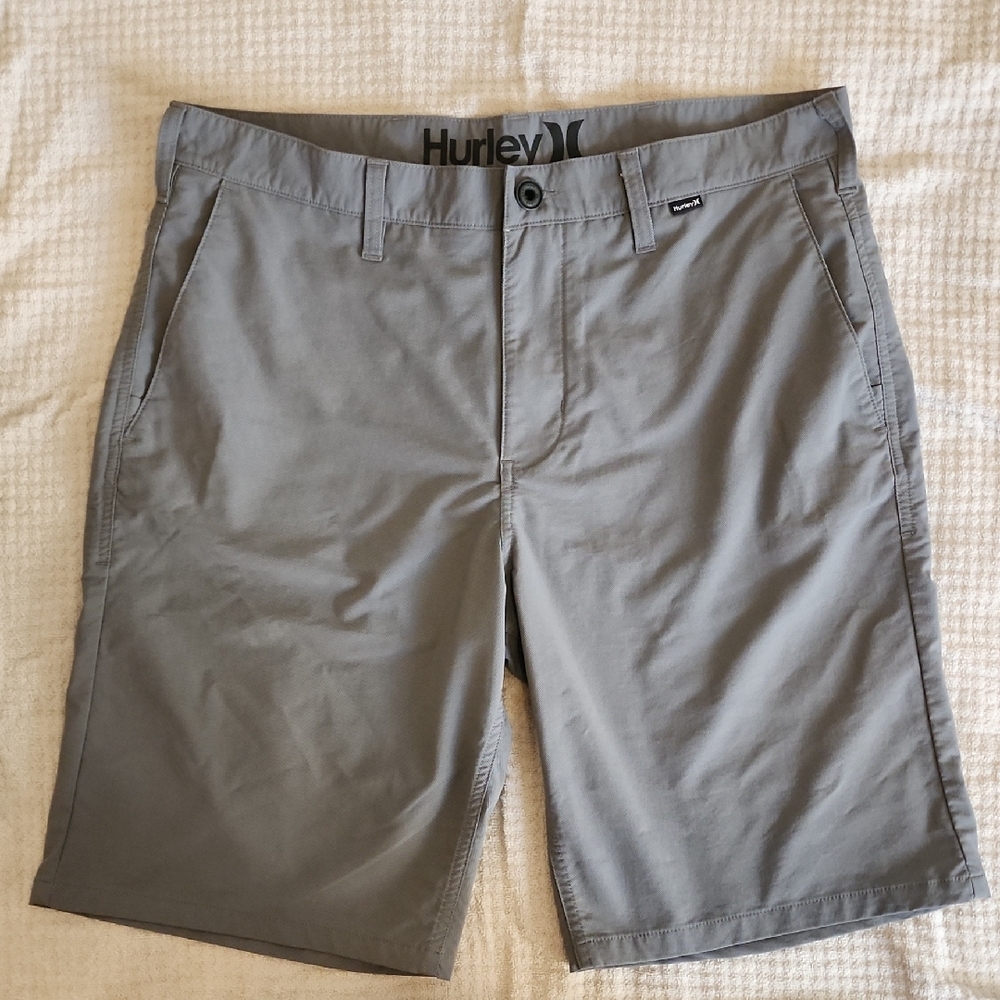Hurley Men's Charcoal Flat Front Hybrid Dri-Fit Shorts